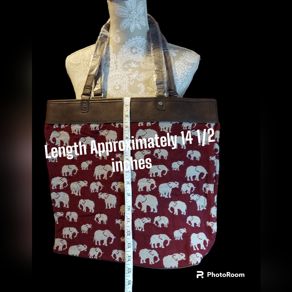 Thirty-One Safari Weave Elephant Reversible Tote NWT - Picture 3 of 7